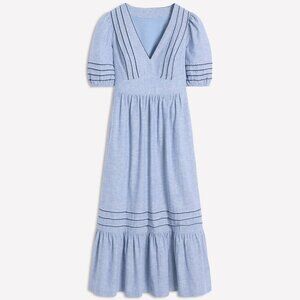 Boden Smocked Waist Linen Dress